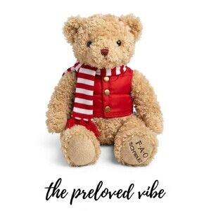 FAO Schwarz 12-inch Anniversary Bear Plush Stuff Animal